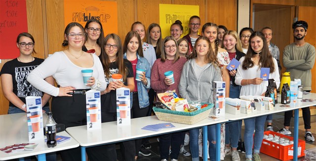 Das Otto-Hahn-Gymnasium im oberfränkischen Marktredwitz setzt auf Mehrwegbecher von Kahla statt auf Einweg. Foto: Peter Pirner, Otto-Hahn-Gymnasium Marktredwitz