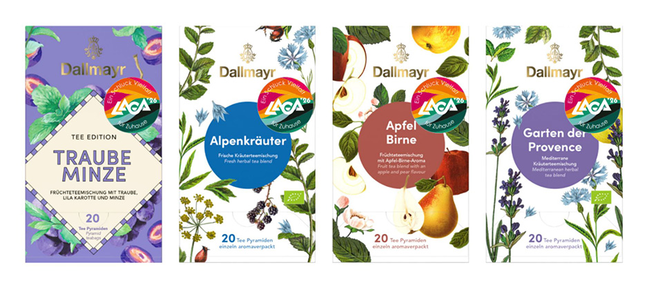 Zum Event bietet Dallmayr Tee mit exklusivem „Laga“-Design an – für den Verzehr vor Ort und zum Mitnehmen. Foto: Dallmayr