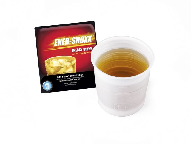 Energie-Kick mit Guarana: Der Ener-Shoxx-Energy Drink ist in allen Klix-Automaten von Mars Drinks verfügbar. Foto: Mars Drinks